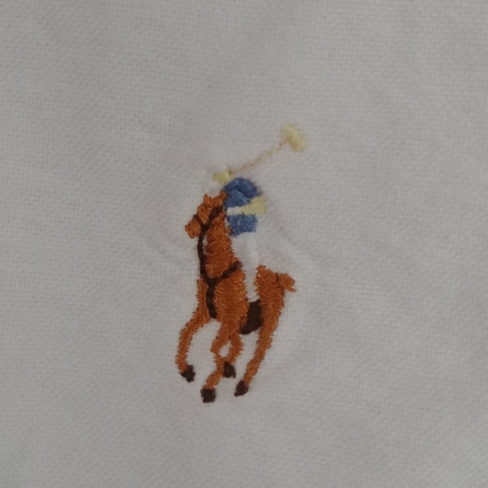 Ralph lauren slim fit button down white shirt kids